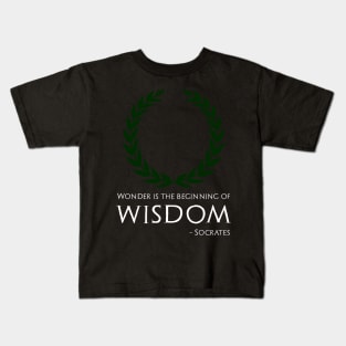 Ancient Greek Philosophy Socrates Quote On Wisdom Kids T-Shirt